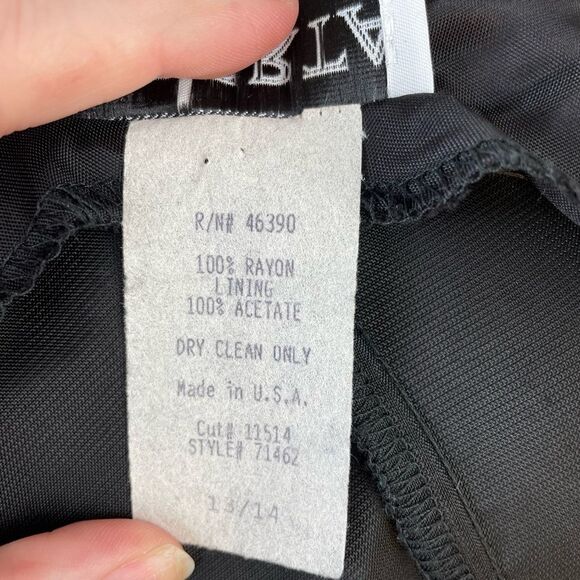 Vintage Roberta Womens Black Velour Evening Dress with Open Back Size 13-14 - Picture 8 of 8